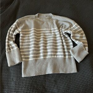 Grey striped sweater